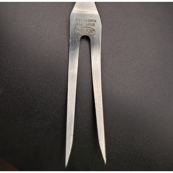 Vtg Androck 11.5" Two Prong Serving Carving Meat Fork Stainless Steel US Made - Picture 3 of 4